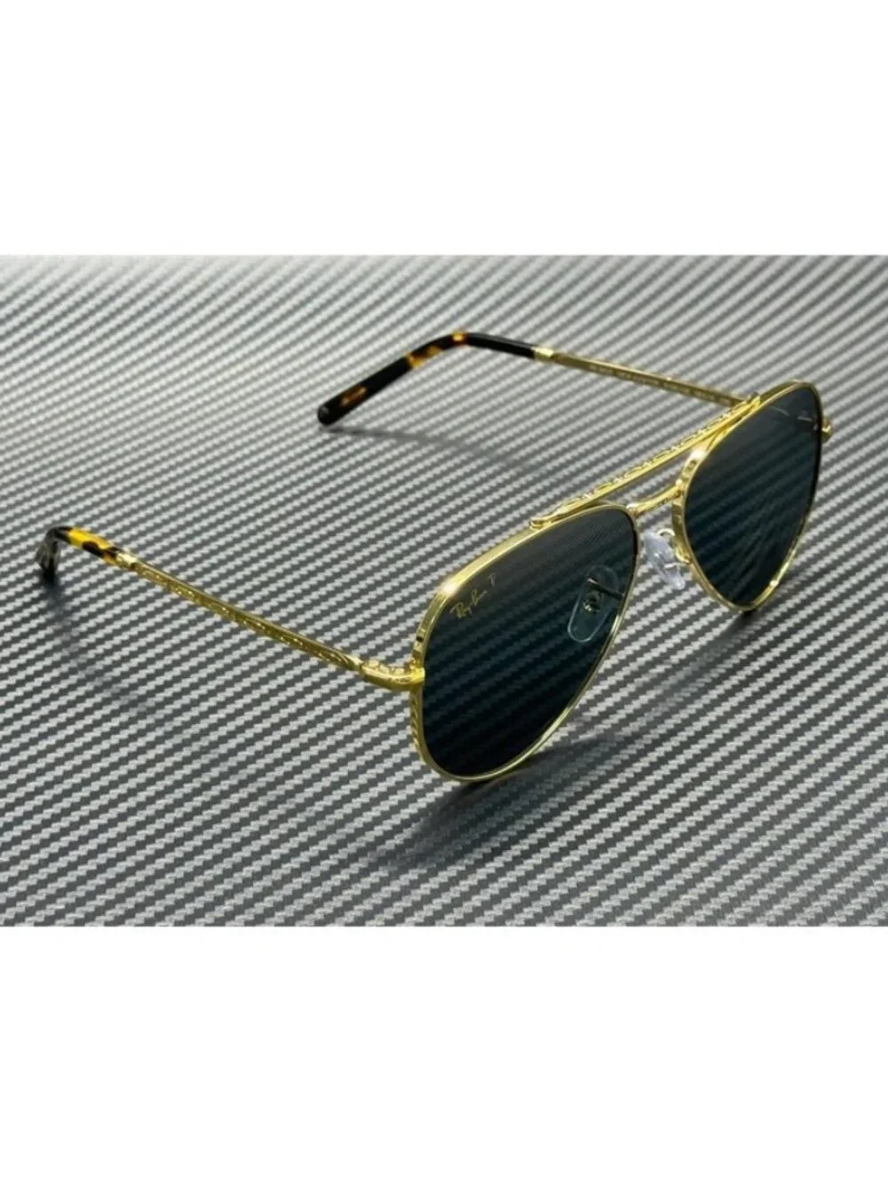 New Ray-Ban Men Gold Sunglasses 62-14-140
